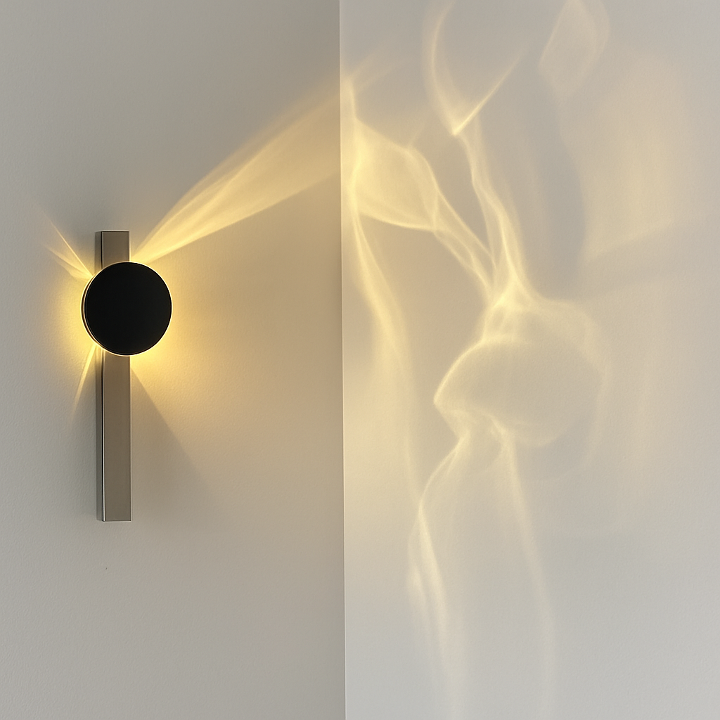 applique murale led en acier inoxydable style science-fiction