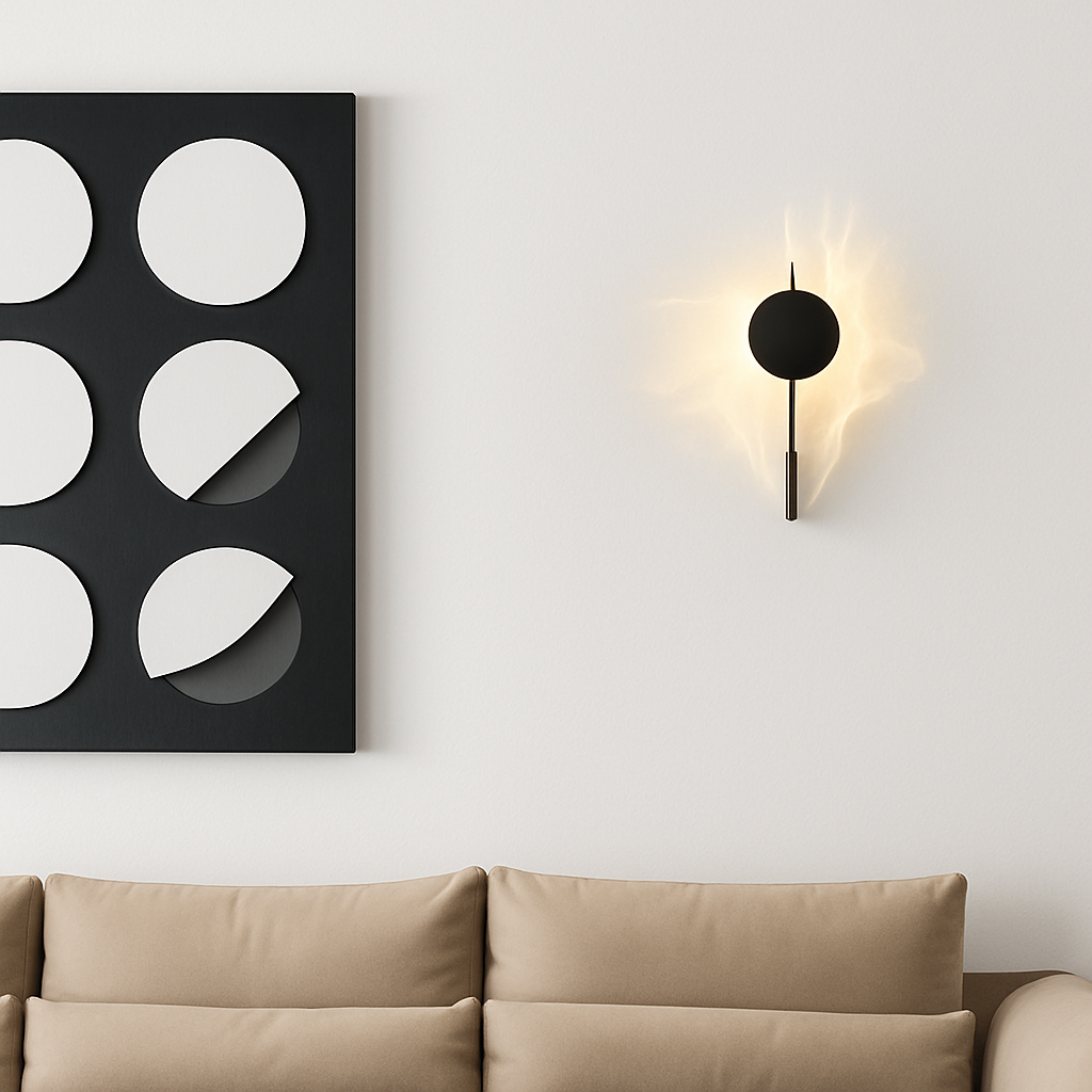 applique murale led en acier inoxydable style science-fiction