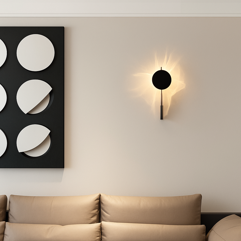 applique murale led en acier inoxydable style science-fiction