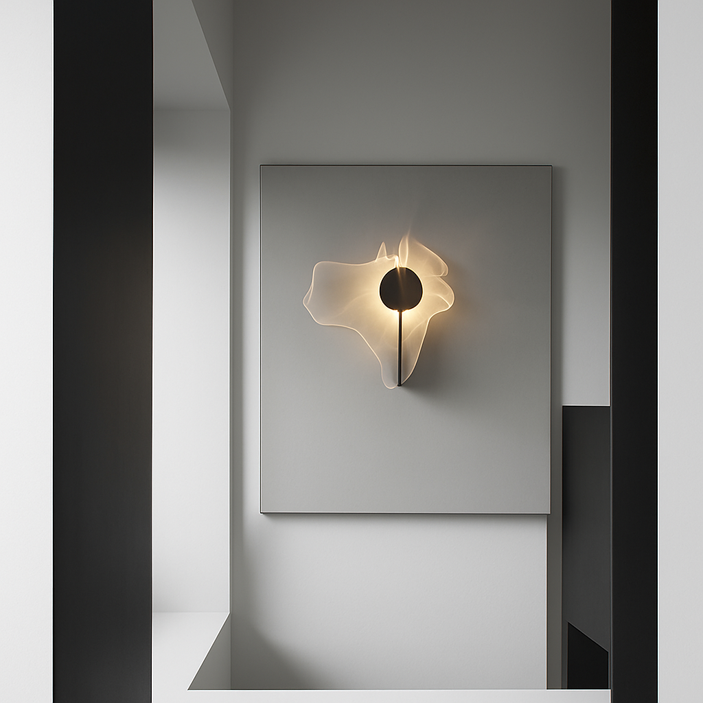 applique murale led en acier inoxydable style science-fiction