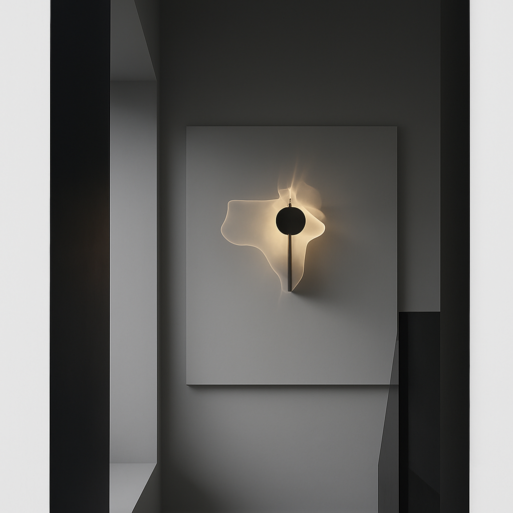 applique murale led en acier inoxydable style science-fiction