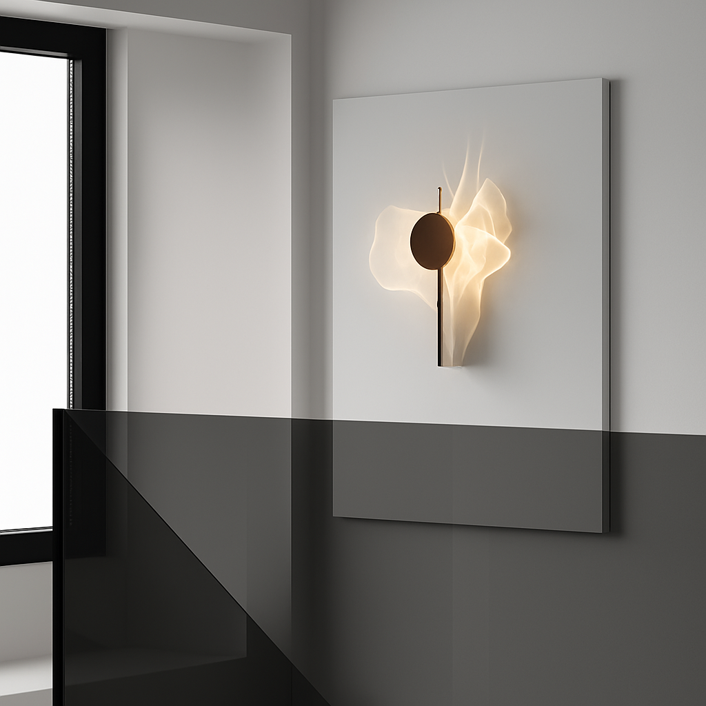 applique murale led en acier inoxydable style science-fiction