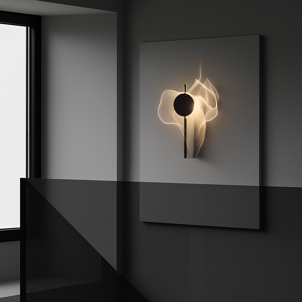 applique murale led en acier inoxydable style science-fiction