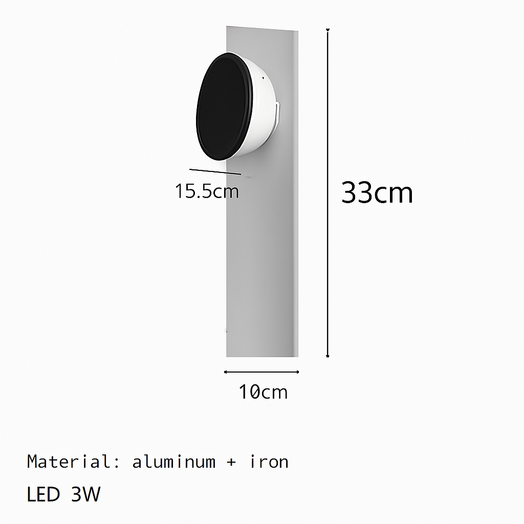 applique murale led en acier inoxydable style science-fiction