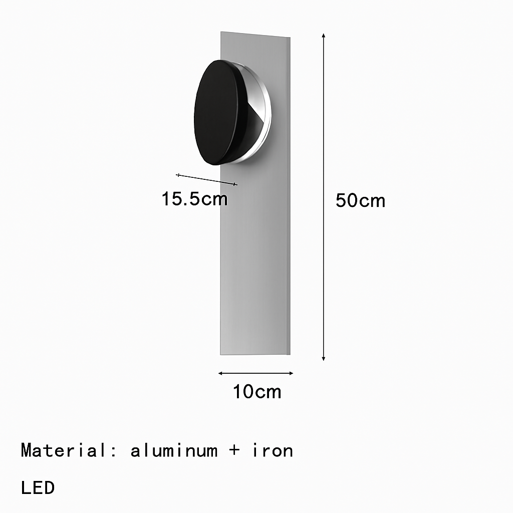 applique murale led en acier inoxydable style science-fiction
