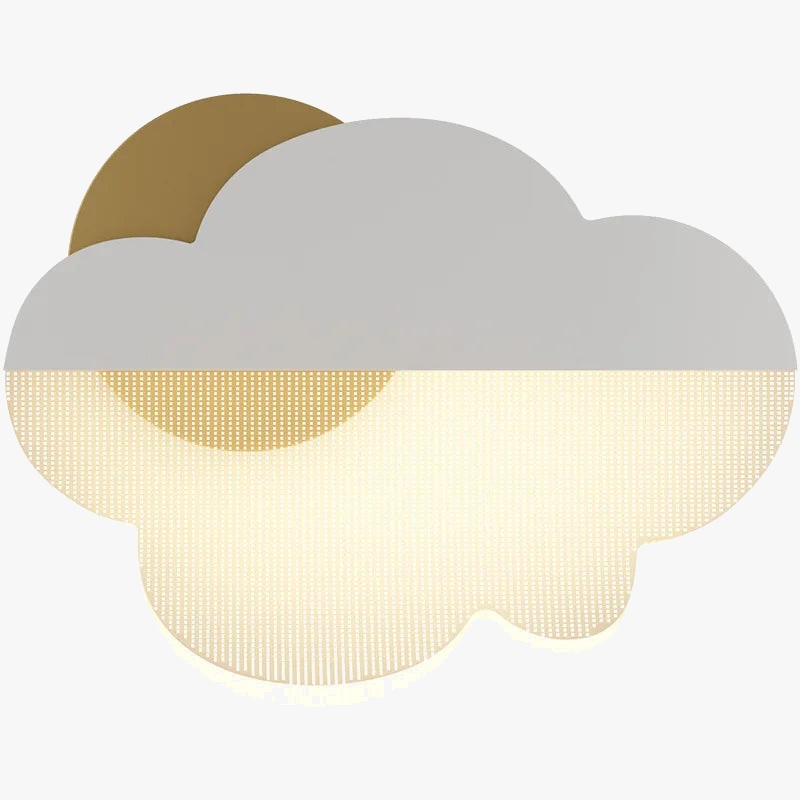 applique murale led en acrylique forme nuage pour chambre d'enfant