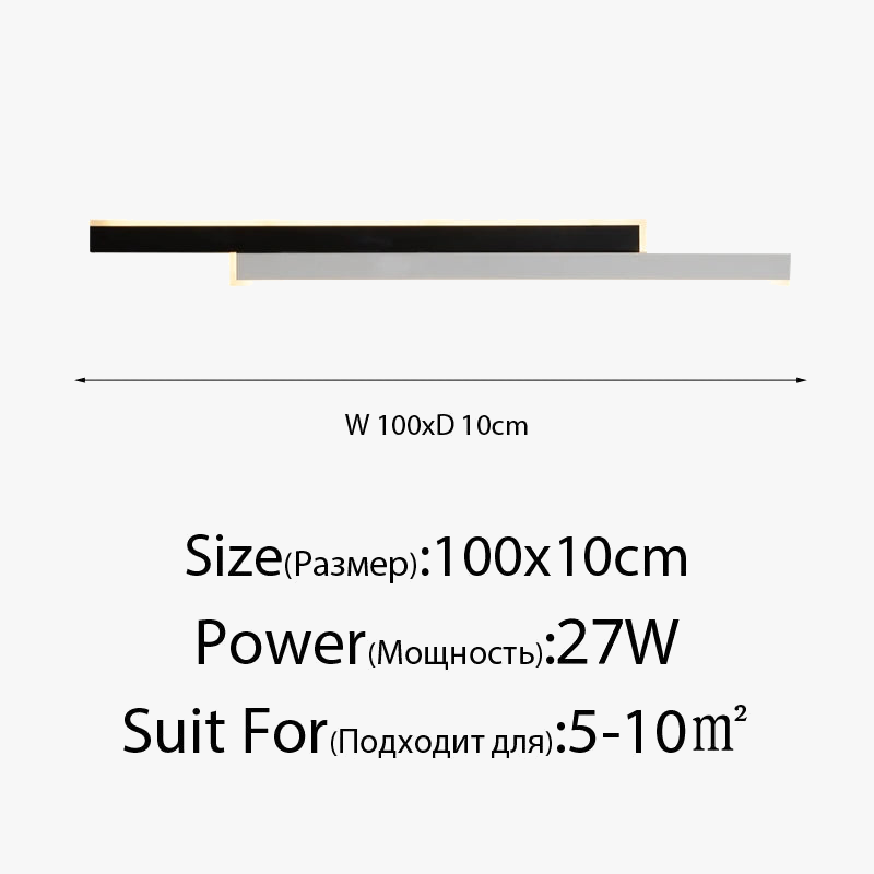 applique murale à led en aluminium pour décoration intérieure moderne