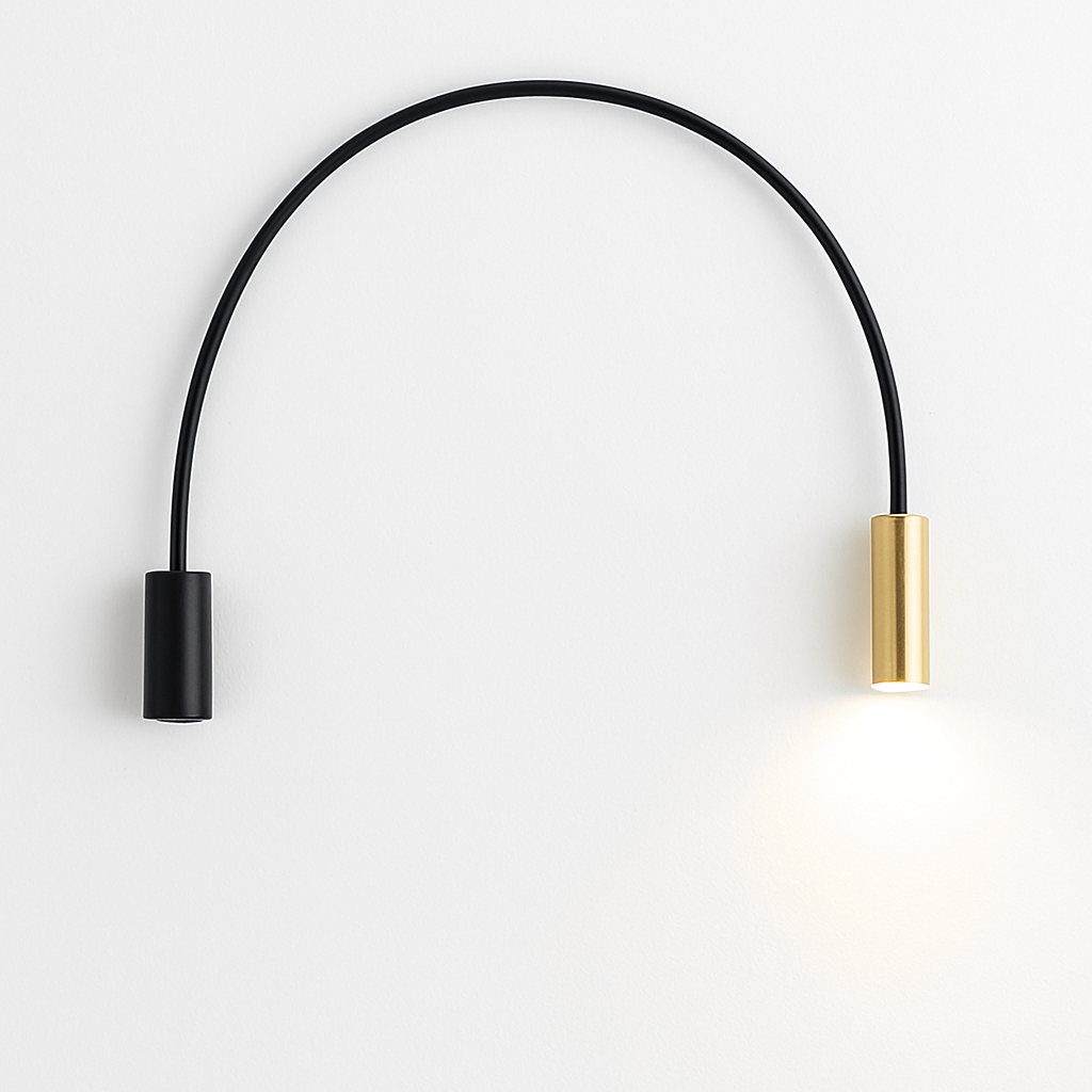 applique murale led en arc doré design moderne pour intérieur élégant