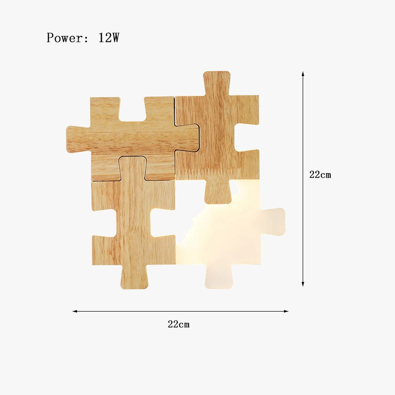 Applique murale LED en bois au design nordique