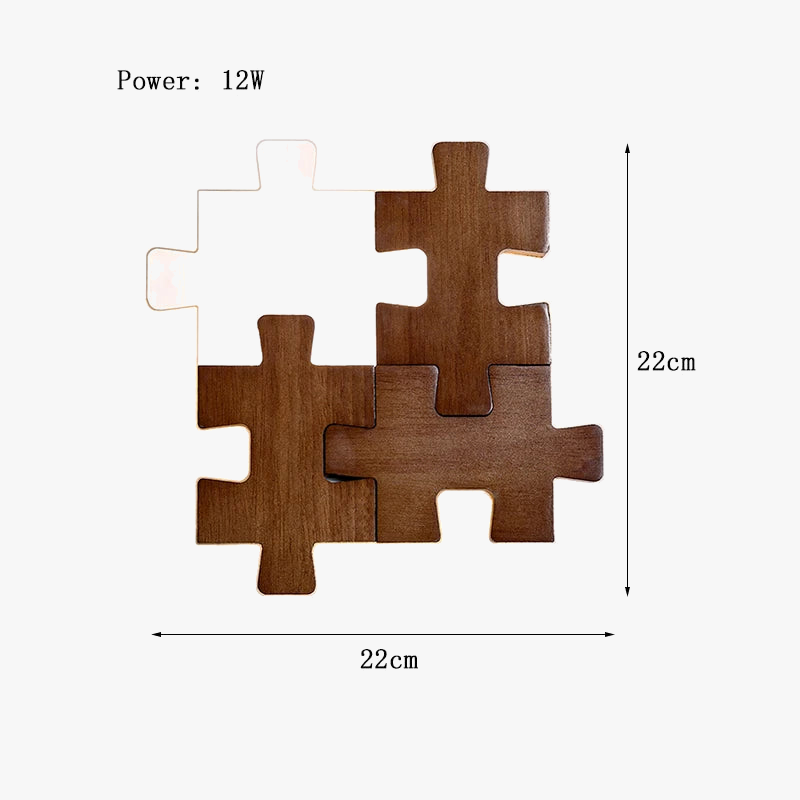 Applique murale LED en bois au design nordique