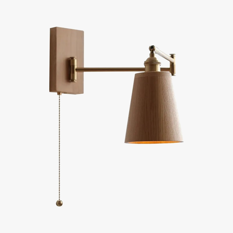 Applique murale LED en bois de frêne et de noyer