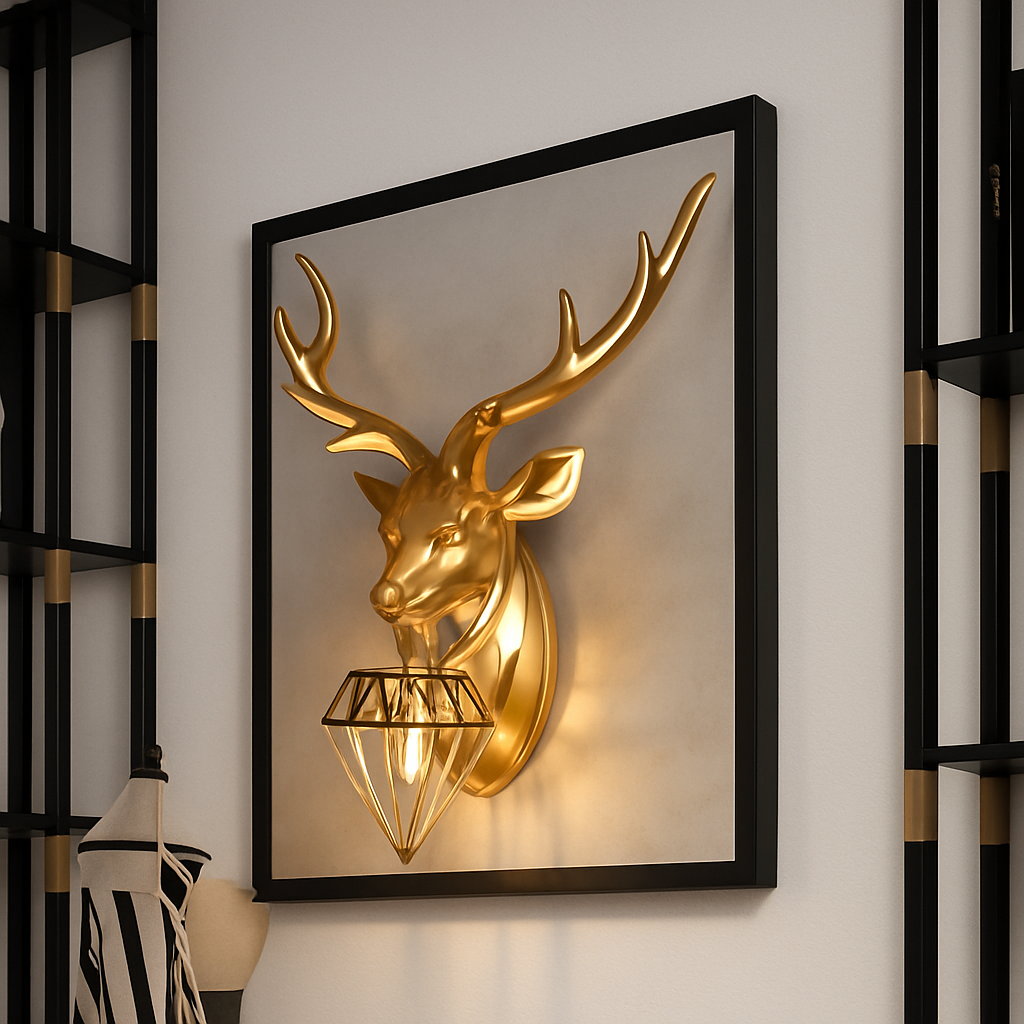 applique murale led en bois de résine moderne décorative