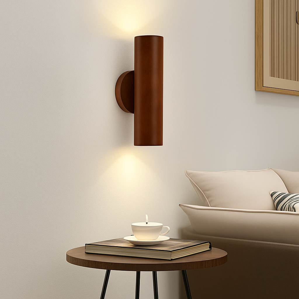 Applique murale LED en bois massif de Style nordique