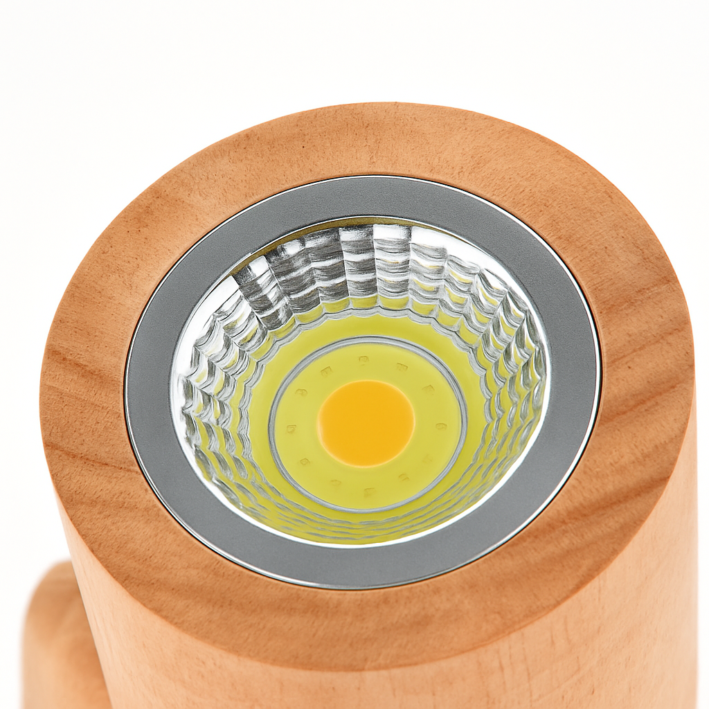 Applique murale LED en bois massif de Style nordique