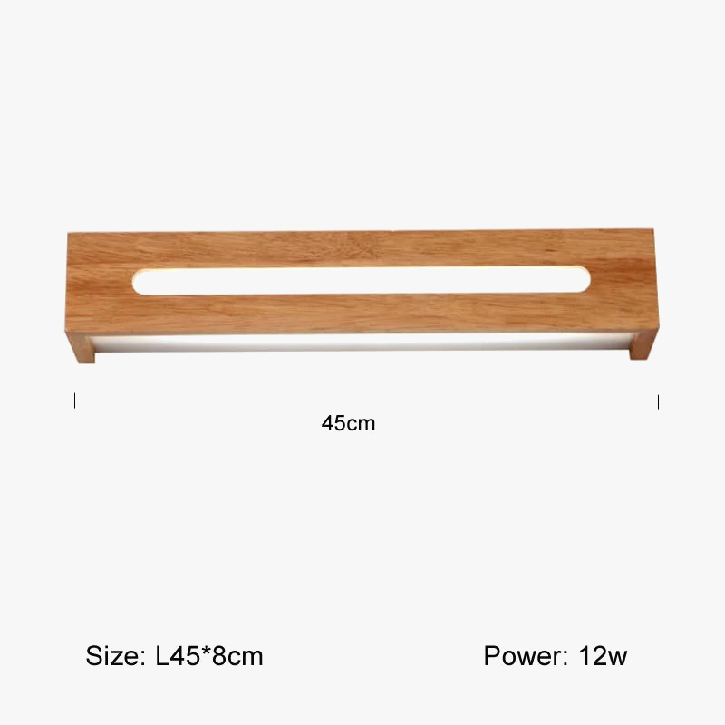 applique murale led en bois massif style nordique pour lecture