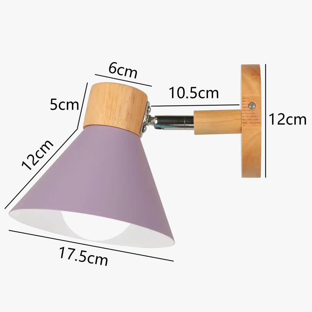 applique murale led en bois style nordique moderne