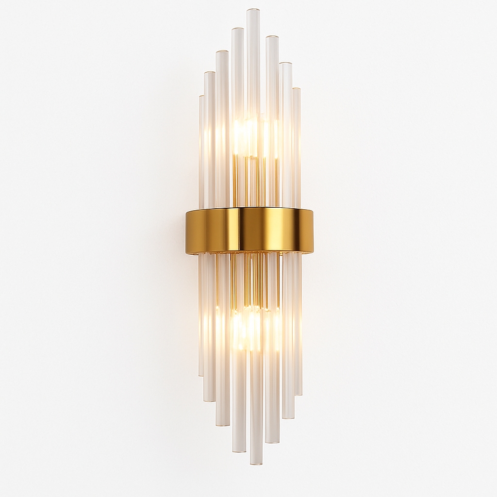 Applique murale LED en cristal clair