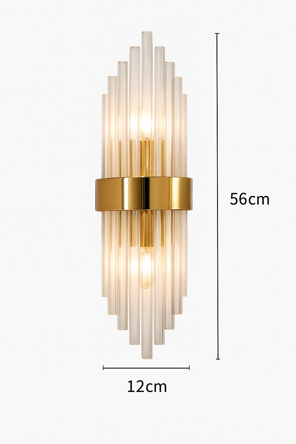 Applique murale LED en cristal clair