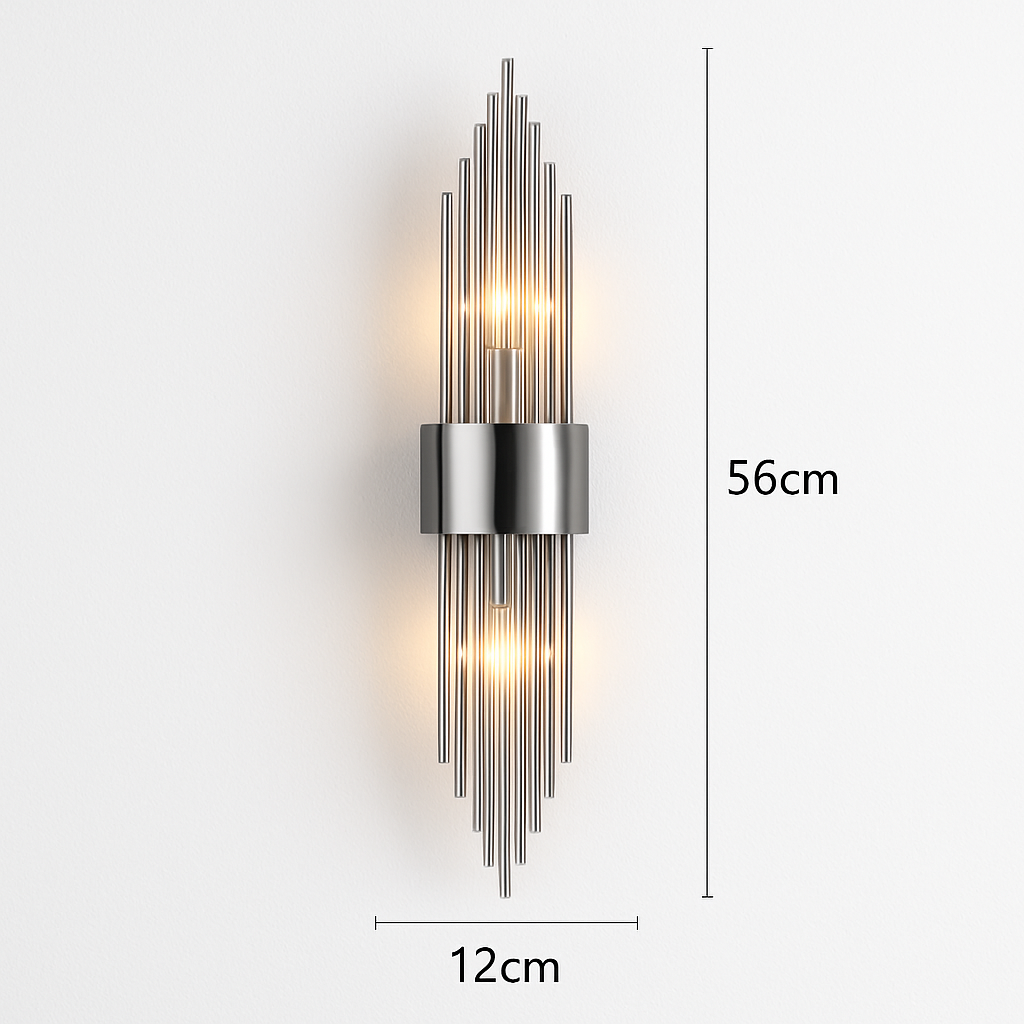 Applique murale LED en cristal clair
