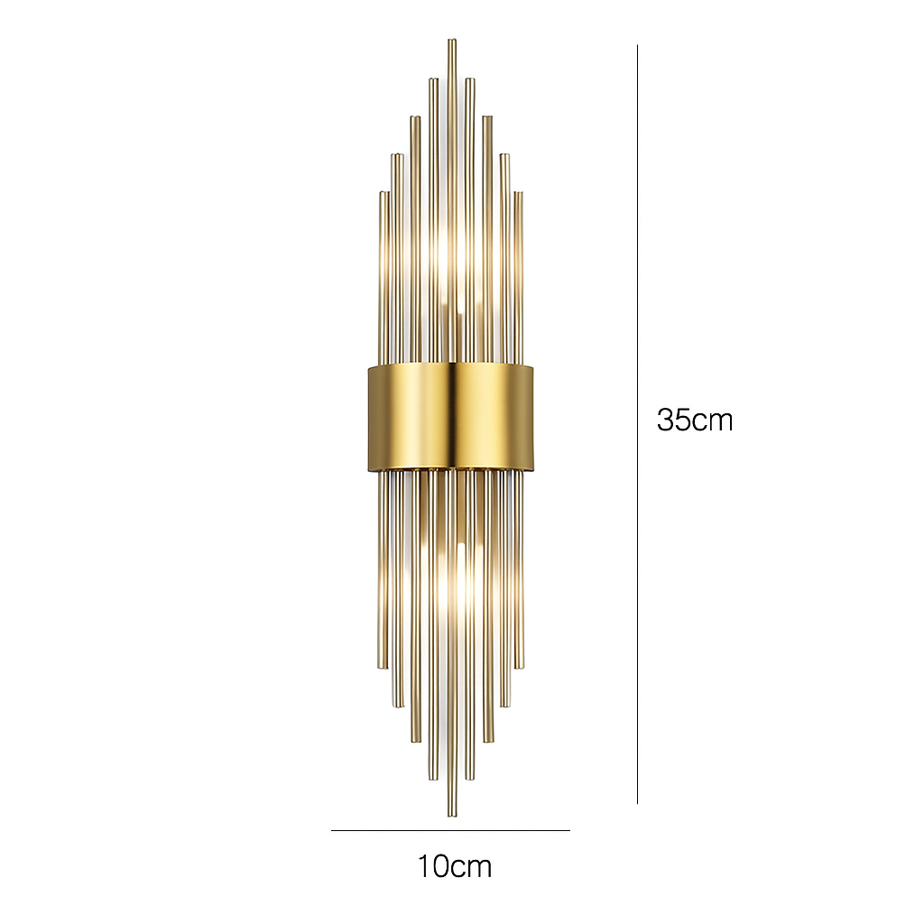 Applique murale LED en cristal clair