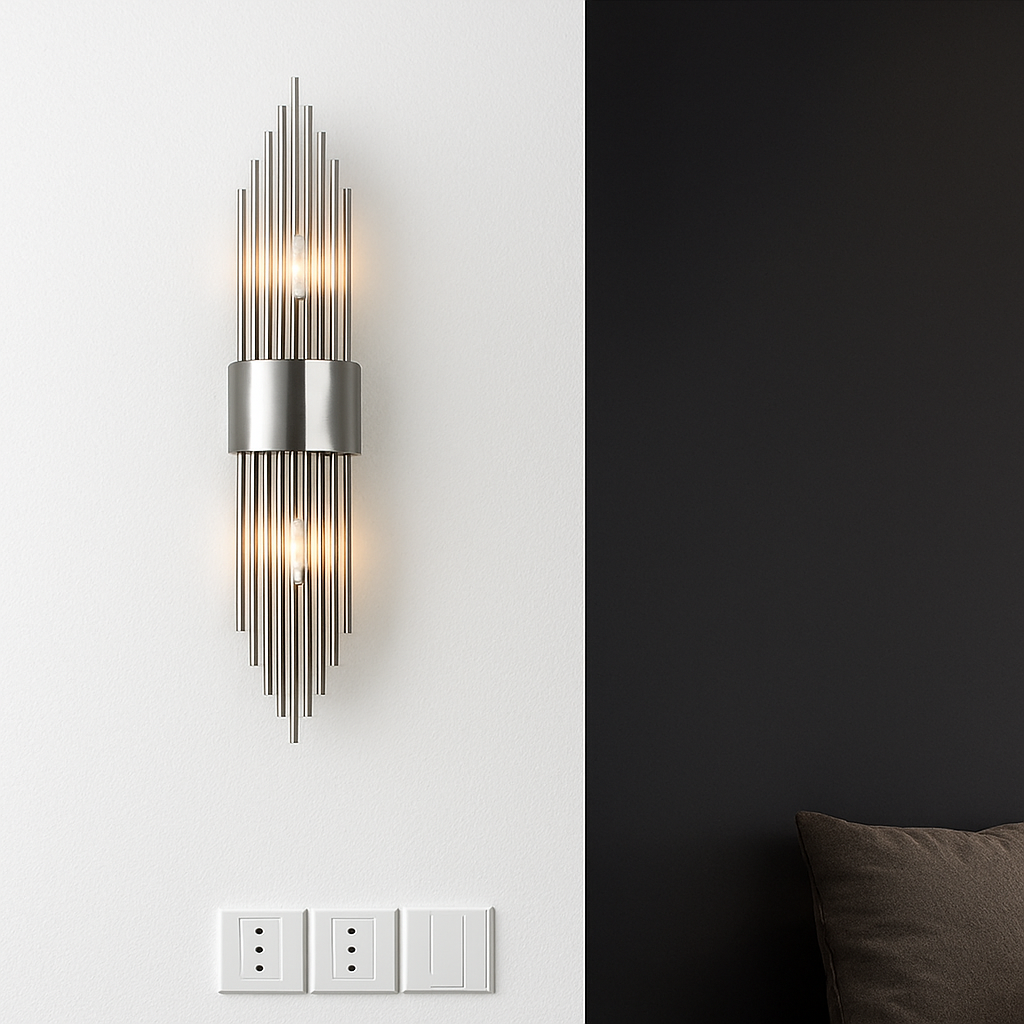 Applique murale LED en cristal clair