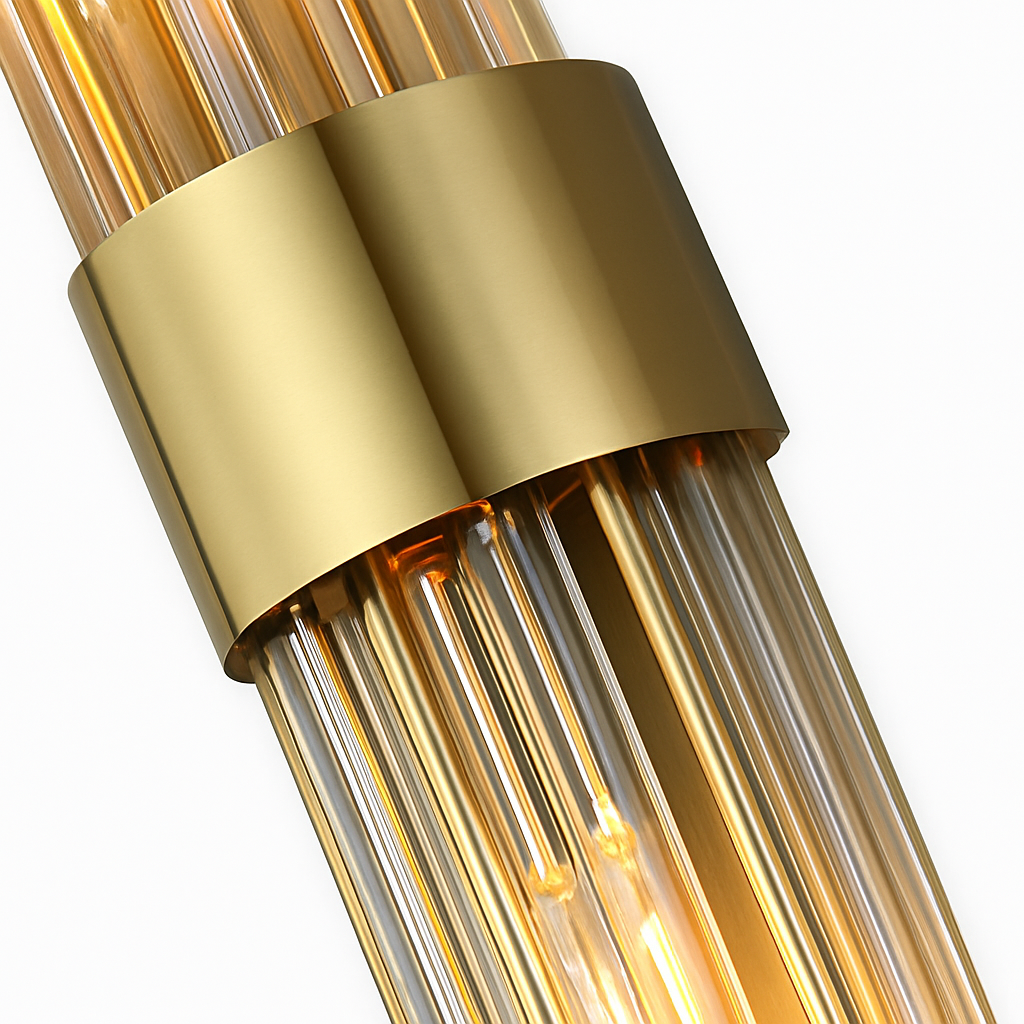 Applique murale LED en cristal clair