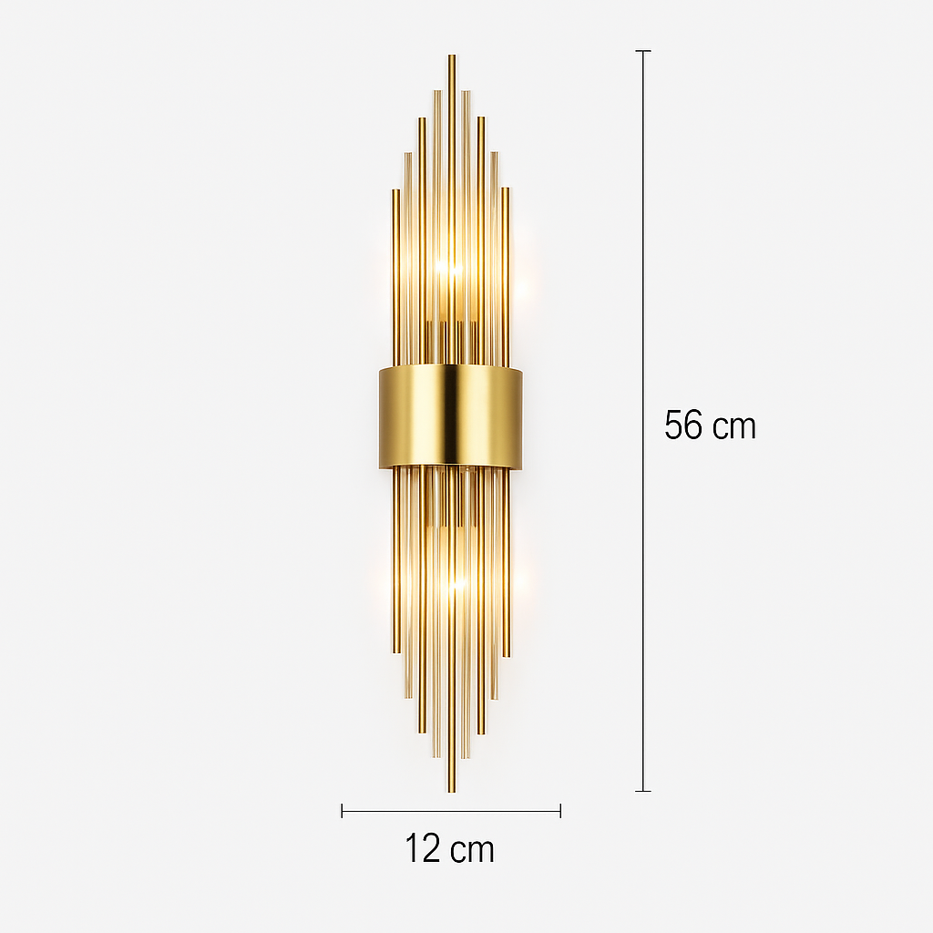 Applique murale LED en cristal clair