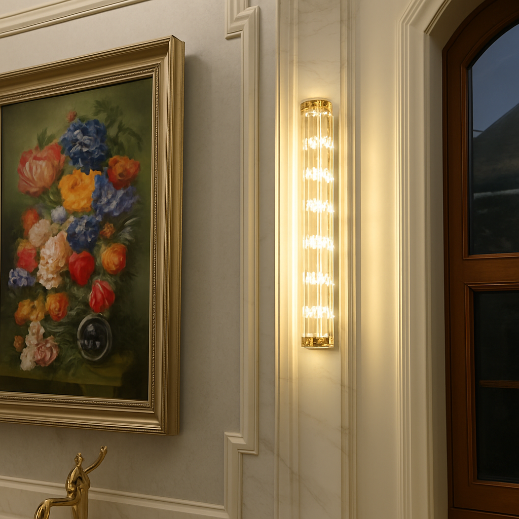 applique murale led en cristal design nordique pour intérieur moderne