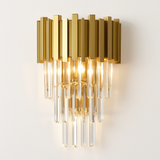 applique murale led en cristal doré design moderne pour décoration intérieure