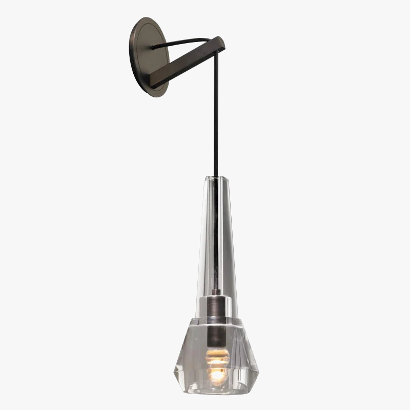 applique murale led en cristal pour éclairage moderne élégant