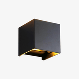 Applique murale LED design en cube (noir, blanc ou gris)