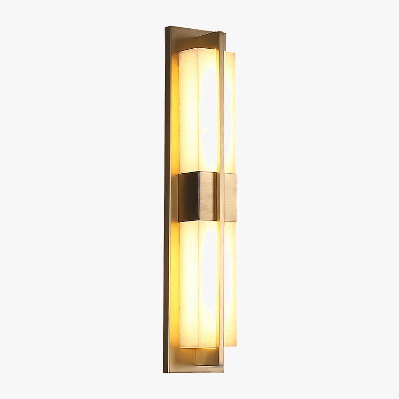 applique murale led en cuivre avec bande de marbre espagnole