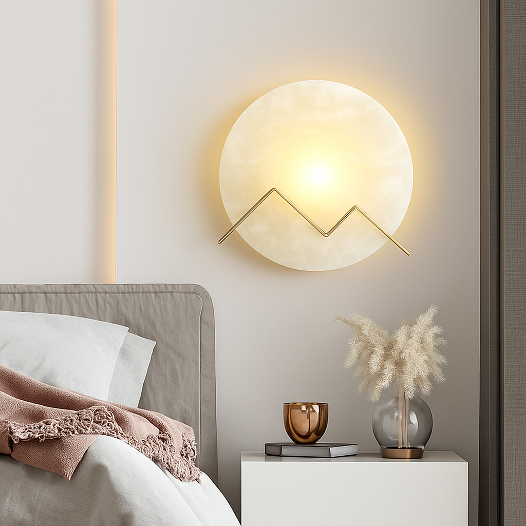 applique murale led en cuivre marbré pour hôtel bar