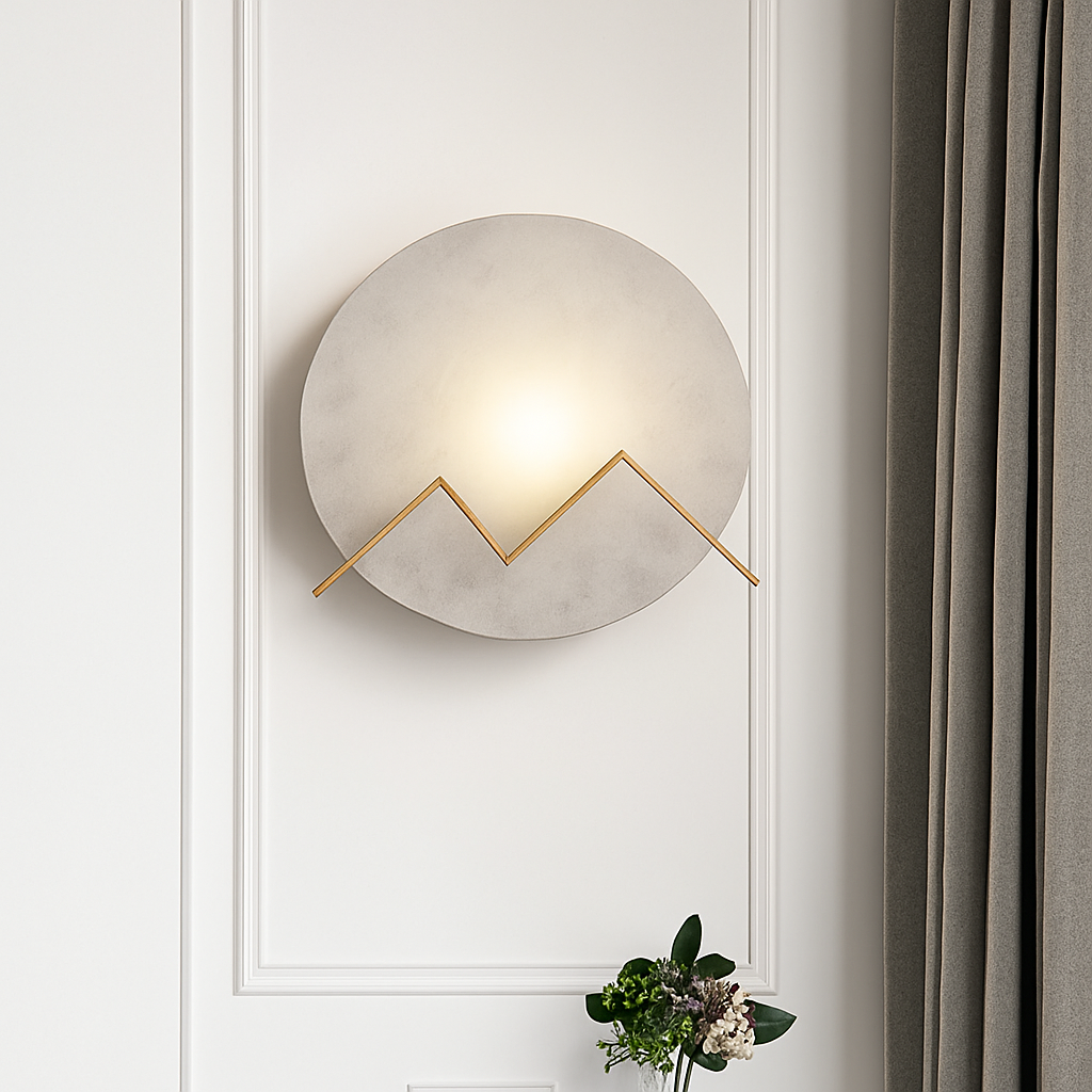 applique murale led en cuivre marbré pour hôtel bar