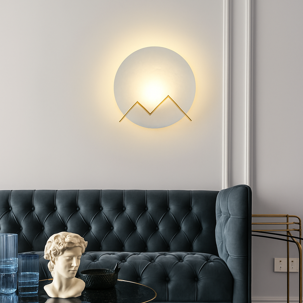 applique murale led en cuivre marbré pour hôtel bar