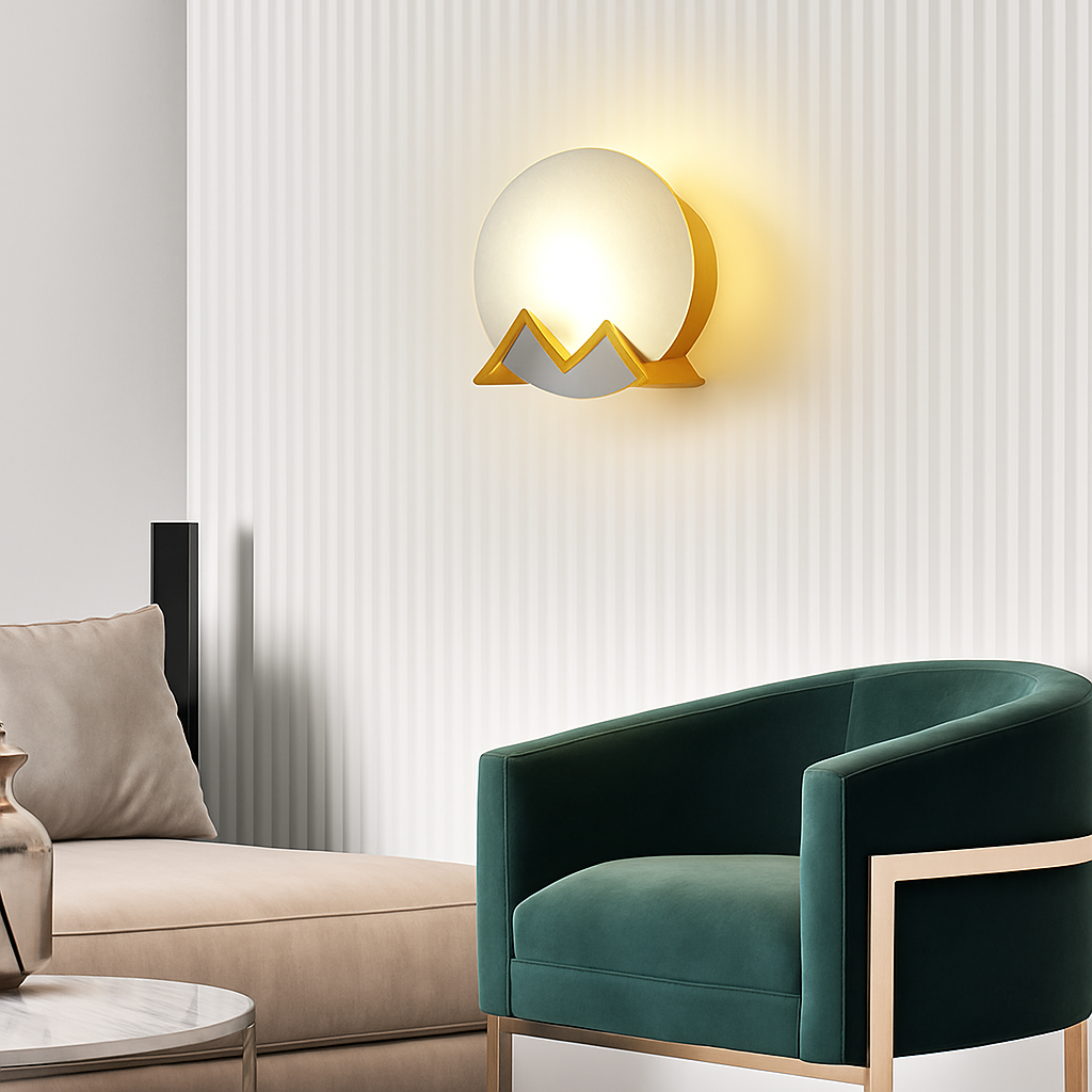 applique murale led en cuivre marbré pour hôtel bar