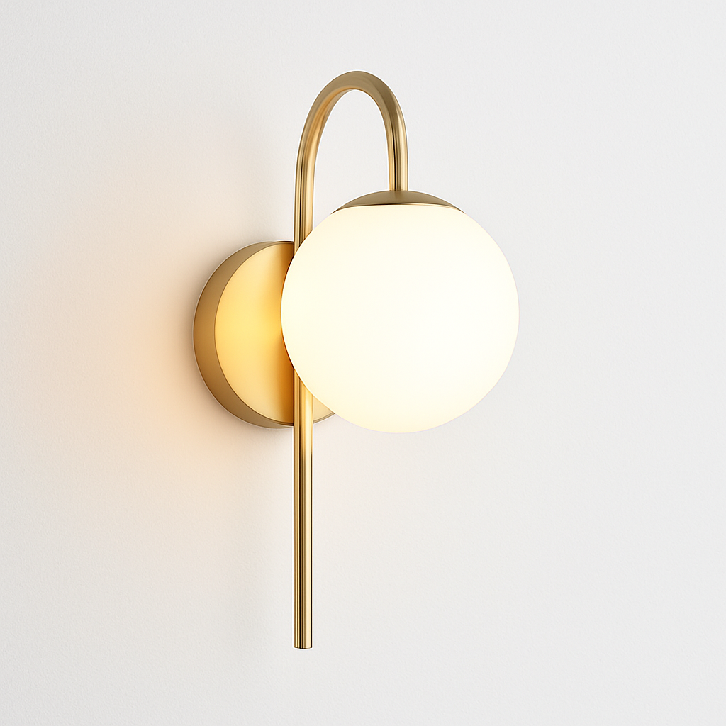 applique murale led en forme de boule de verre pour hôtel bar boutique