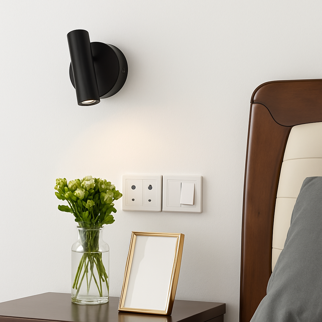 applique murale led en laiton avec interrupteur pour éclairage intérieur