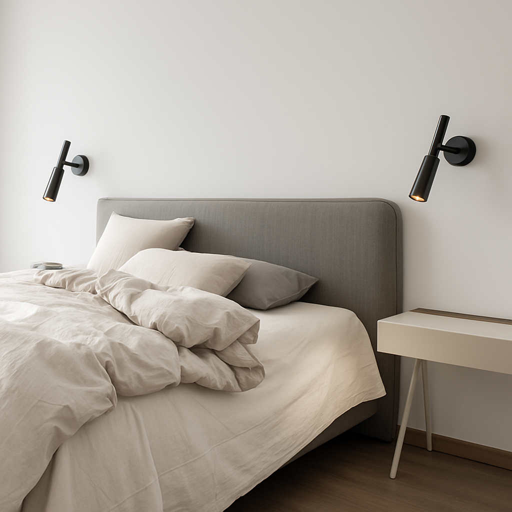 applique murale led en laiton rotative avec variateur de température