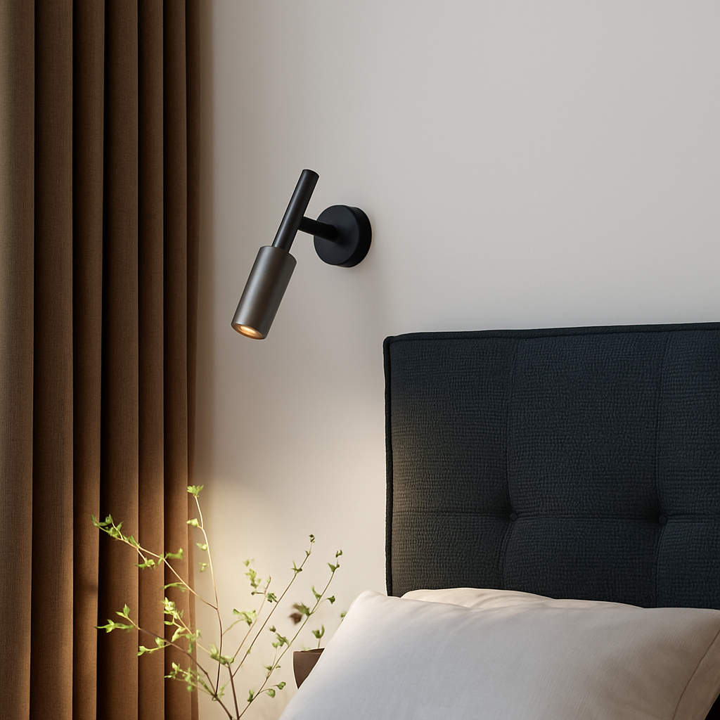 applique murale led en laiton rotative avec variateur de température