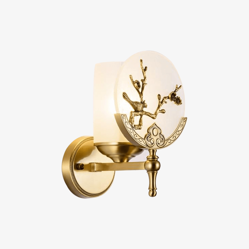 Applique murale LED en marbre avec plusieurs motifs dorées