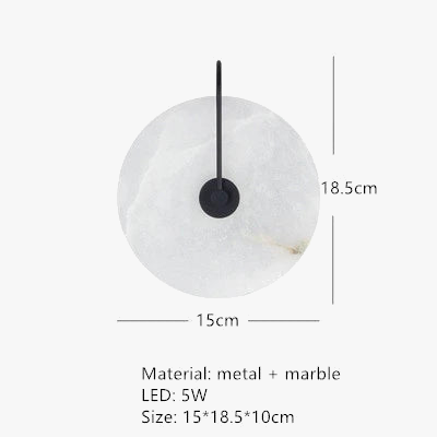 applique murale led en marbre et cuivre pour intérieur moderne