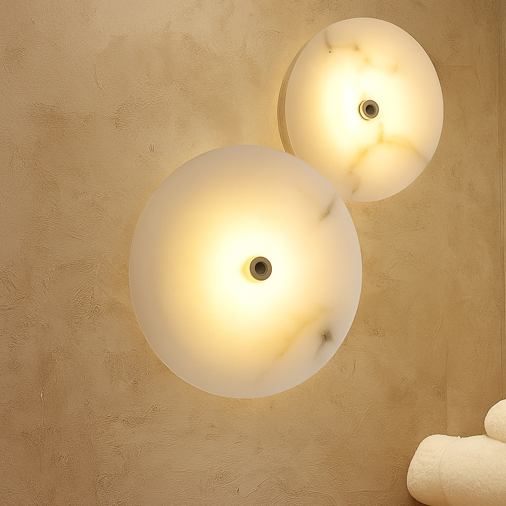 Applique murale LED en marbre naturel