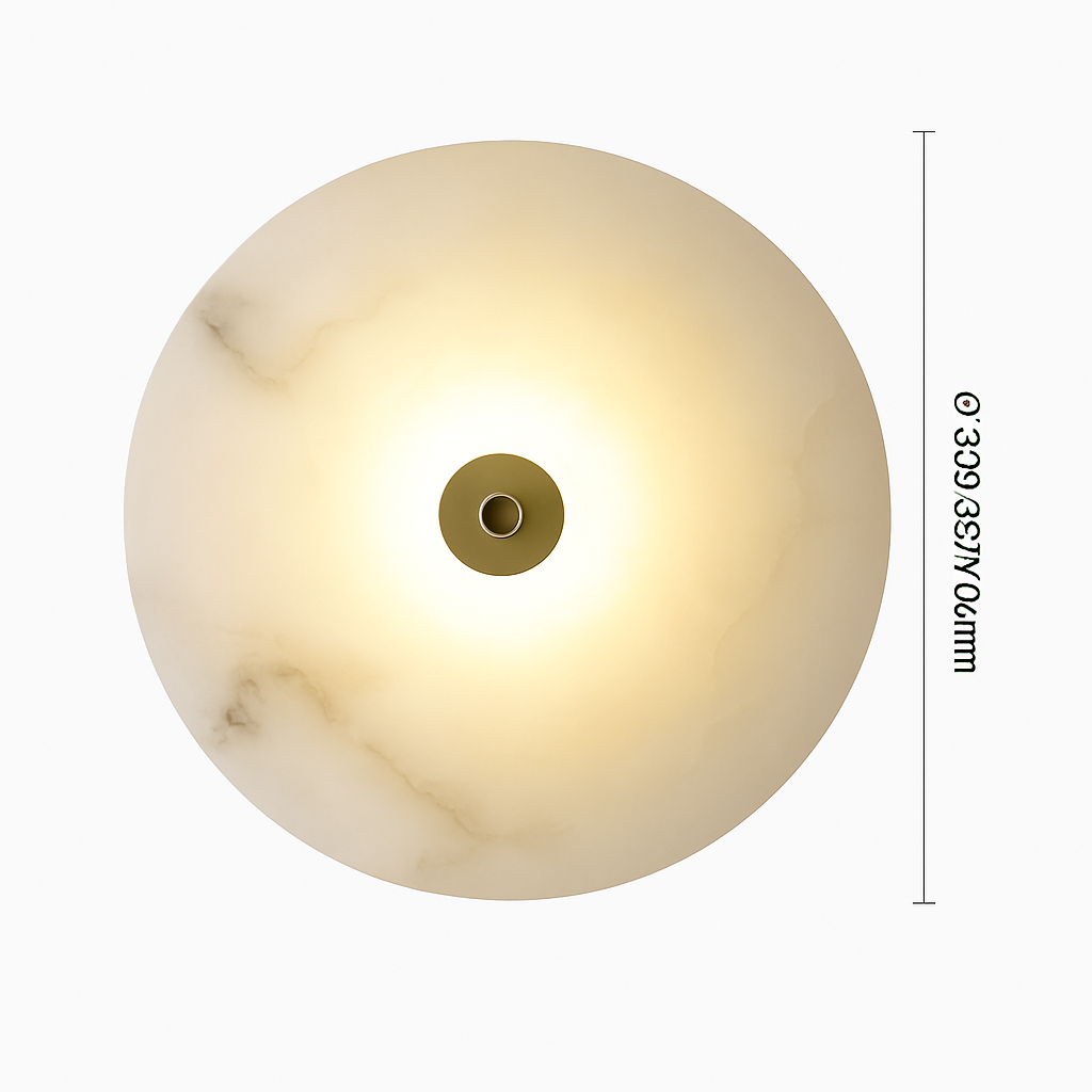 Applique murale LED en marbre naturel