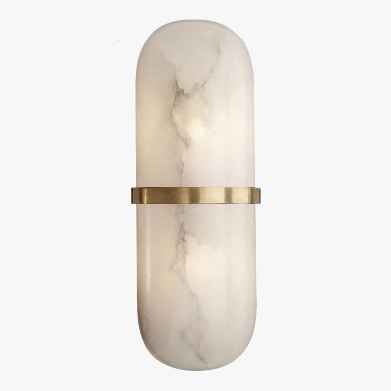 applique murale led en marbre naturel et laiton