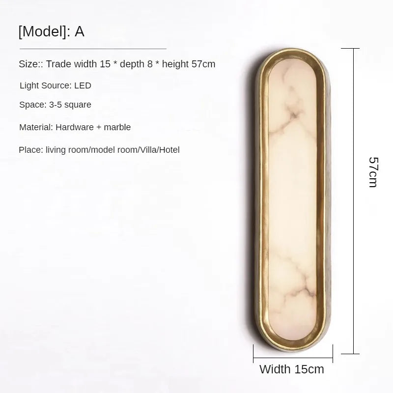 applique murale led en marbre pour intérieur moderne
