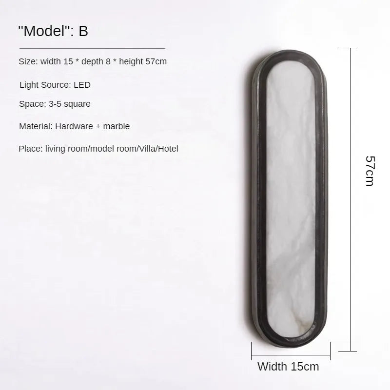 applique murale led en marbre pour intérieur moderne