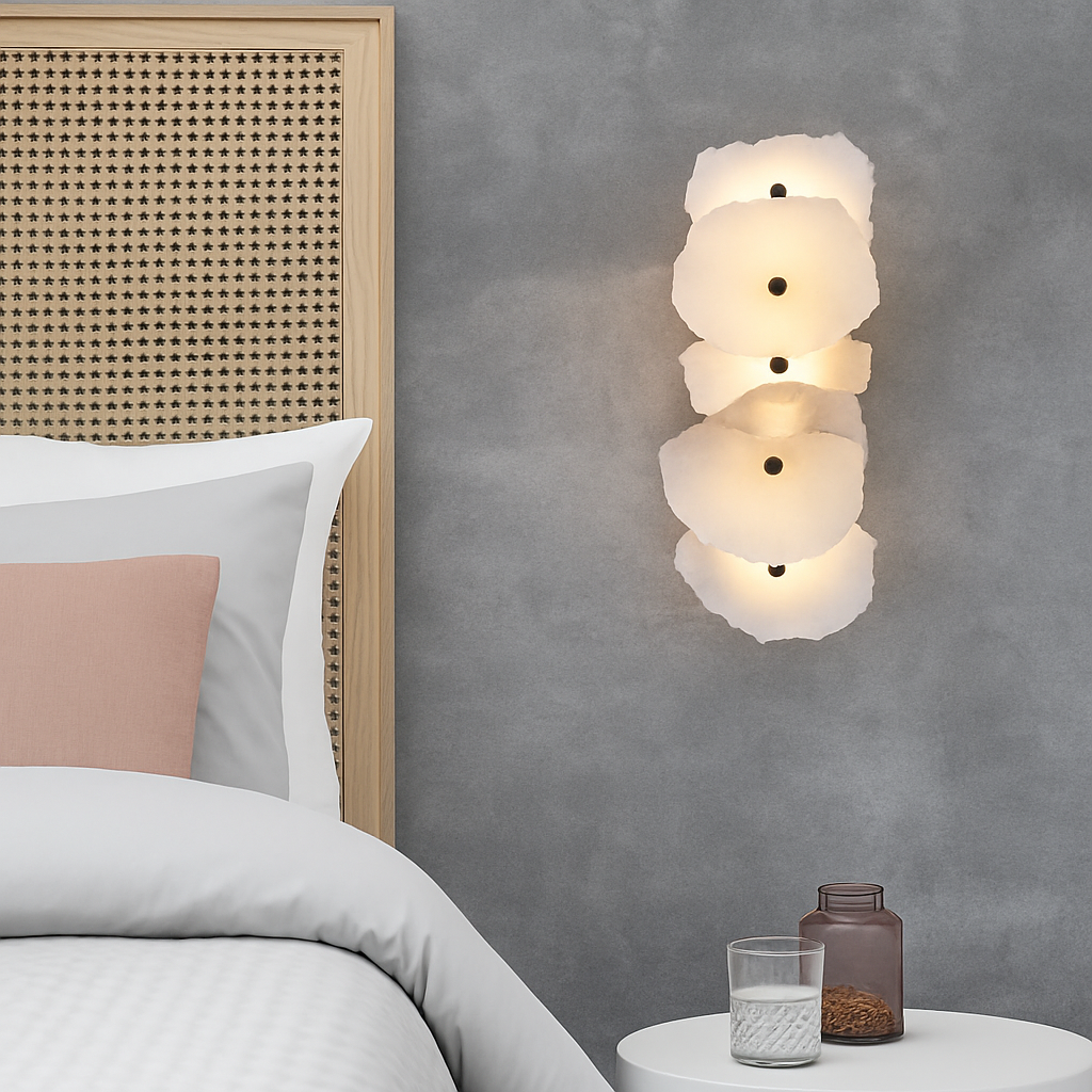 Applique murale LED en pierre naturelle