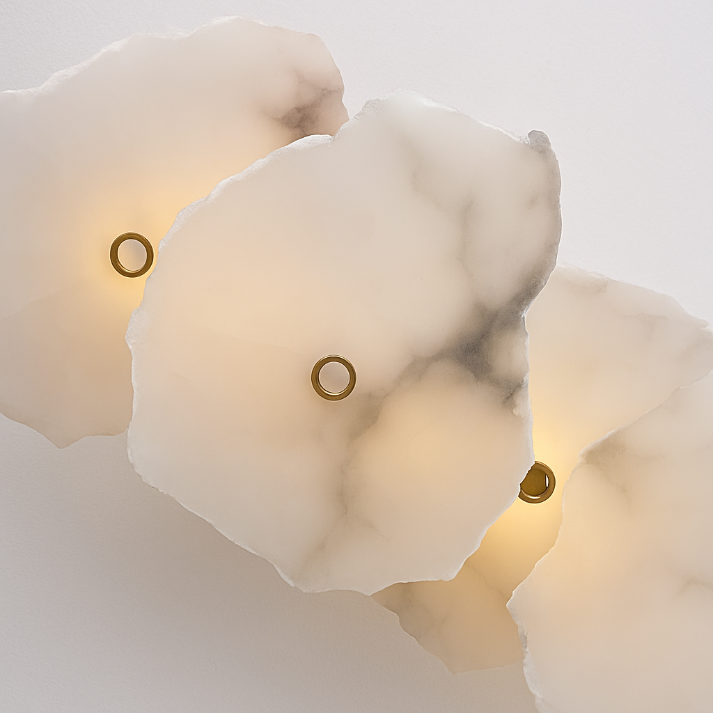 Applique murale LED en pierre naturelle