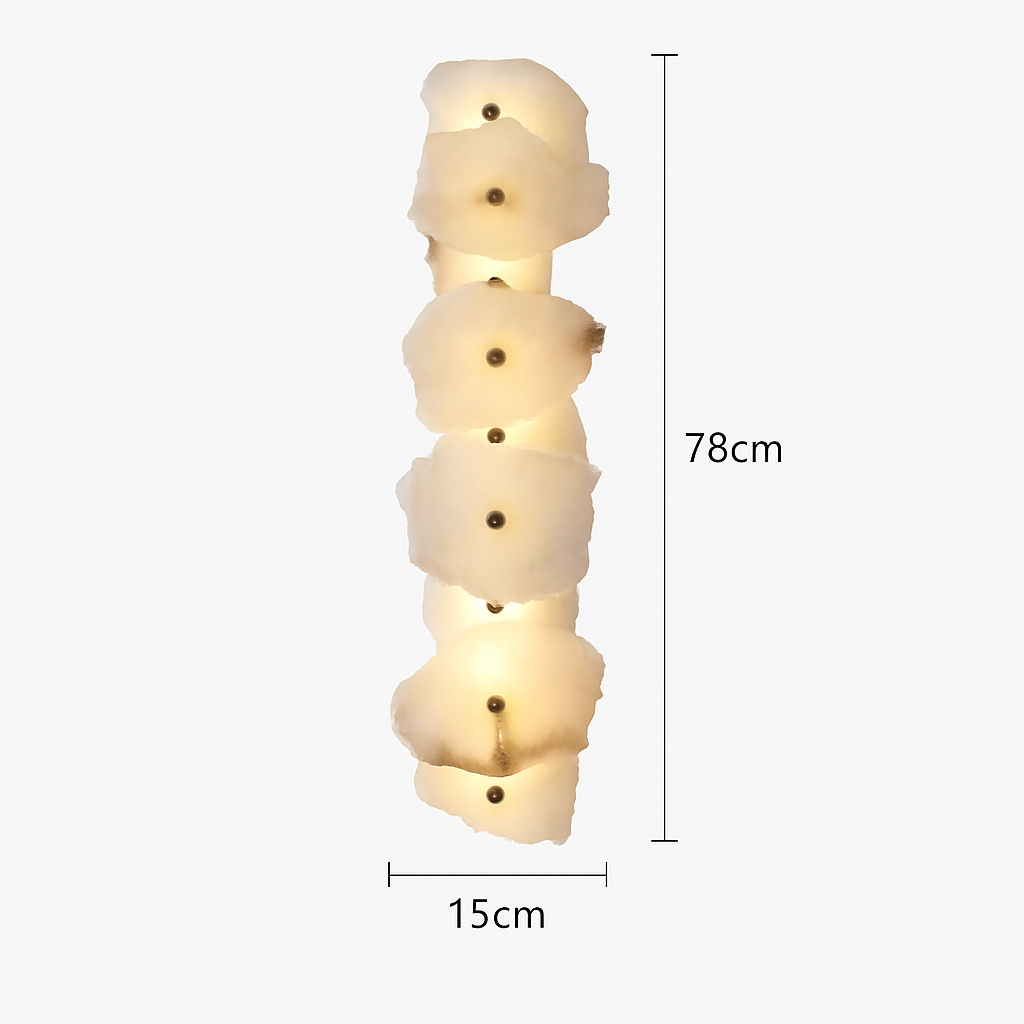 Applique murale LED en pierre naturelle